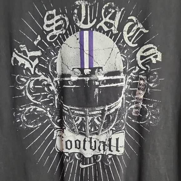 Nike Dark Gray Football Graphic Men's Tee K STATE FOOTBALL - Picture 3 of 7